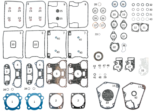 5pck Upper rocker cvr gasket BT92-99 (IT)