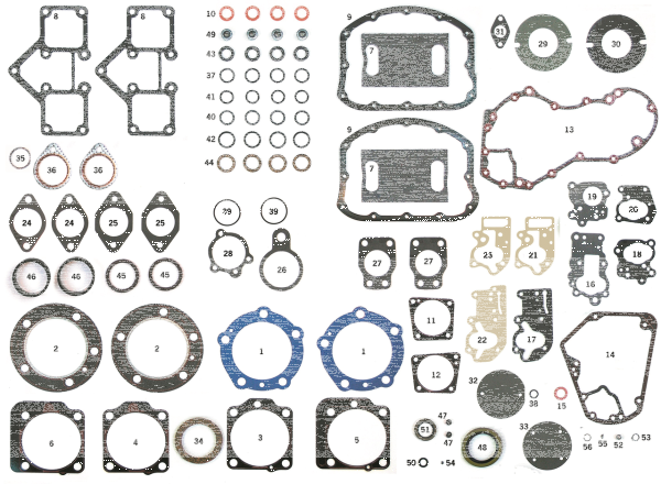 10pck rear tappet block gasket BT48-84 (IT)