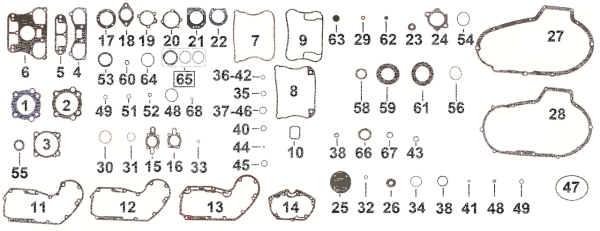 5pck cam gear cover gasket XL91-22 (IT)