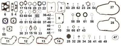 5pck cam gear cover gasket XL91-22 (IT)