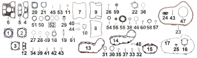 5pck cam gear cover gasket XB00-10 (IT)