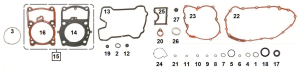 5pck primary cover gasket XG15-20 (GB)