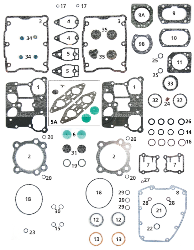 10pck breather baffle gasket TC99-10 (GB)