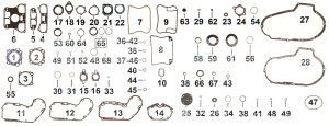5pck cam gear cover gasket XL91-22 (GB)