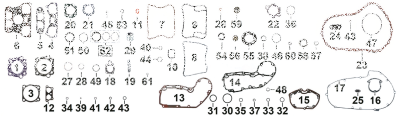 5pck cam gear cover gasket XR08-13 (GB)