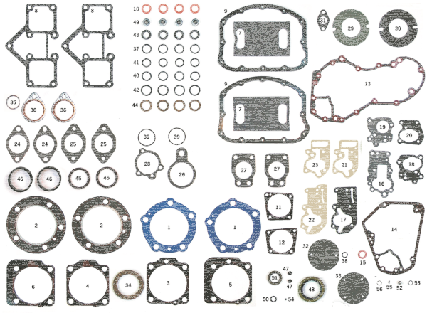 10pck Oil pump cover gasket BT68-80 (GB)