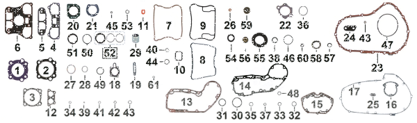 10pck Oil pump mount gasket XL91-22 (GB)