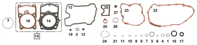 5pck primary cover gasket XG15-20 (ES)