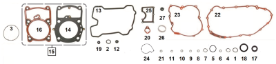 5pck alternator cover gasket XG15-20 (ES)