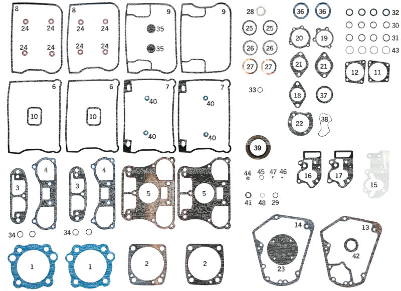 5pck Upper rocker cvr gasket BT92-99 (ES)