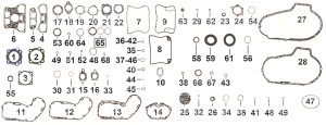 10pck pushrod cover oil seal XL91-03 (ES)