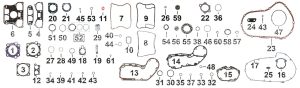5pck cam gear cover gasket XR08-13 (ES)