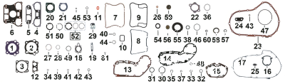5pck cam gear cover gasket XR08-13 (ES)