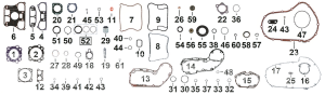 5pck cam gear cover gasket XB00-10 (ES)