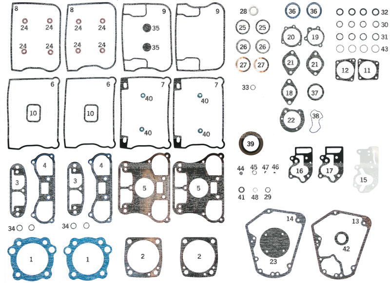 5pck Inner rocker cvr gasket BT84-99 (FR)