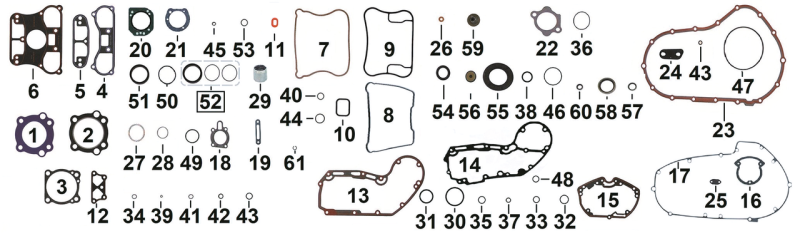 5pck inner rocker cvr gasket XL07-22 (FR)