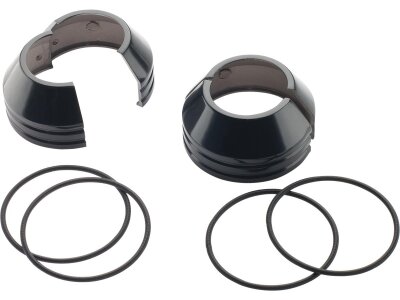 2-piece Fork Boot Cover With interlocking springs Black