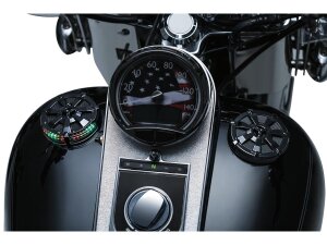 Alley Cat LED Fuel and Battery Gauge, Gloss Black Fuel...
