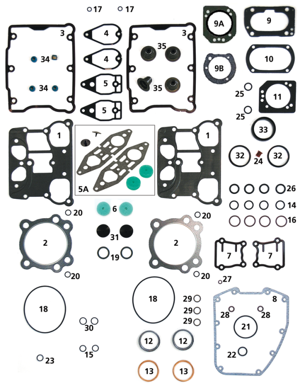 10pck EFI to backplate gasket TC01-17 (FR)