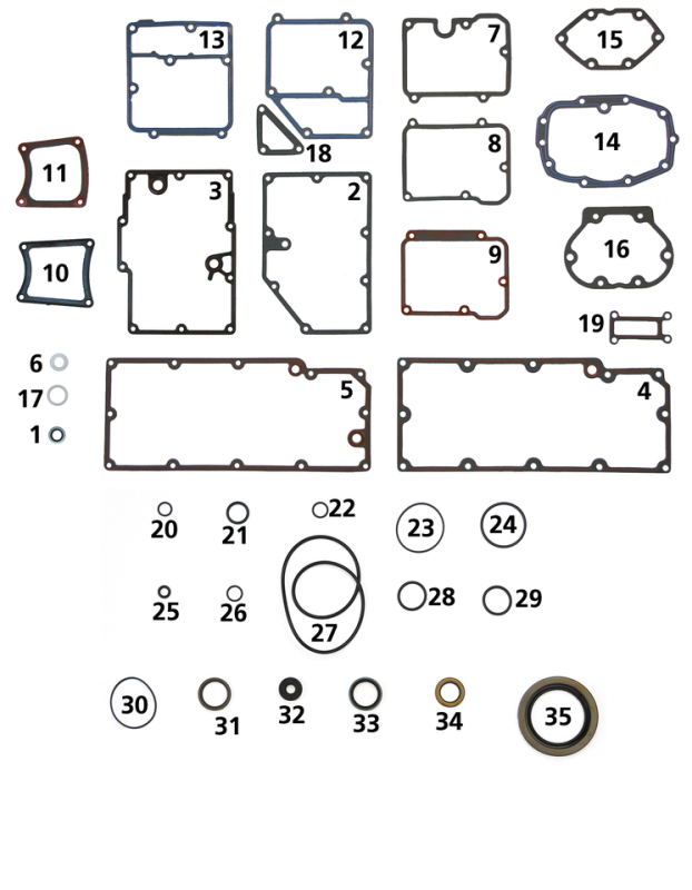 10pck Transm gasket kit FXD91-98 (ES)