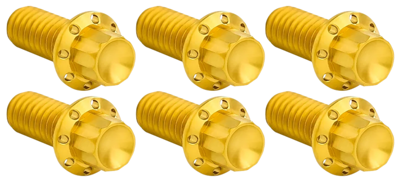 12PT Derby Cover Bolts Gold HD07-Up (GB)
