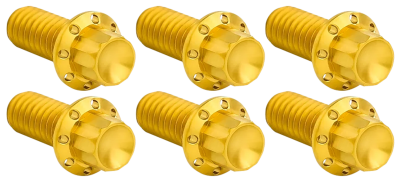 12PT Derby Cover Bolts Gold HD07-Up (GB)