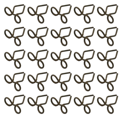 Front fender trim clip, set of 25 (ES)