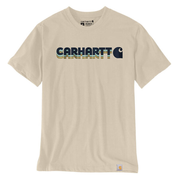 Carhartt Irvine Relaxed Layered Logo t-shirt oat milk...