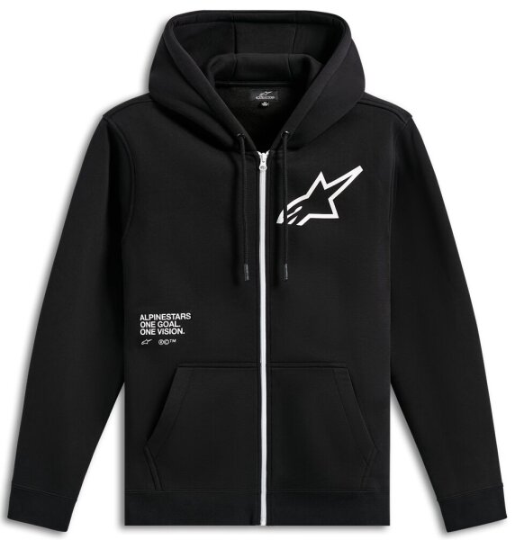 Hoodie Zip Transverse Black Xl