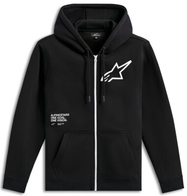 Hoodie Zip Transverse Black Xl