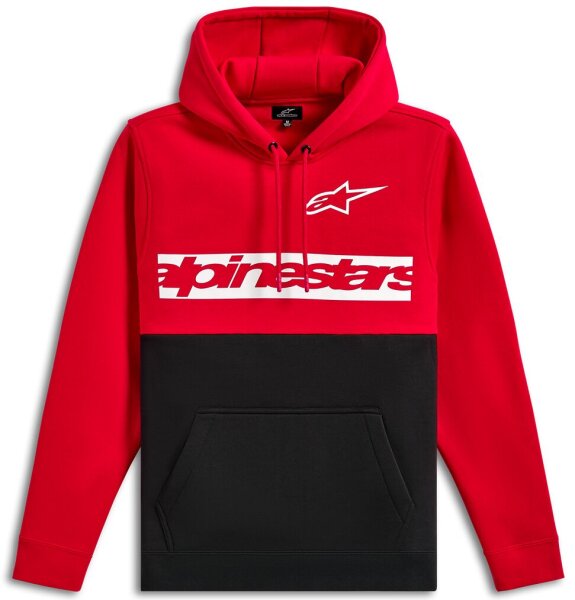 Hoodie Po Parallel Red/black L