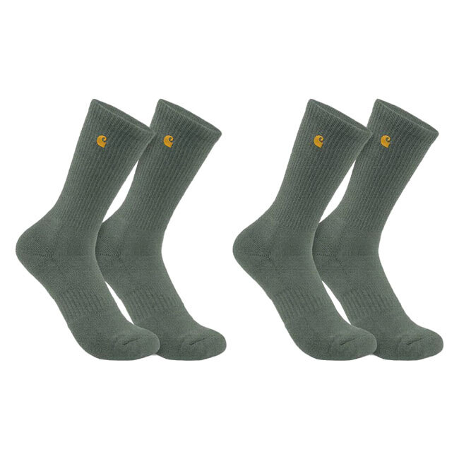 Carhartt Force™ Midweight Crew socks 2 Pack green Size L | Lieferumfang: Nur ein Teil des abgebildeten Artikels.