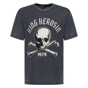King Kerosin Skull t-shirt anthracite Size M