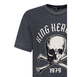 King Kerosin Skull t-shirt anthracite Size XL