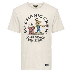 King Kerosin Mechanic Crew t-shirt off white Size L