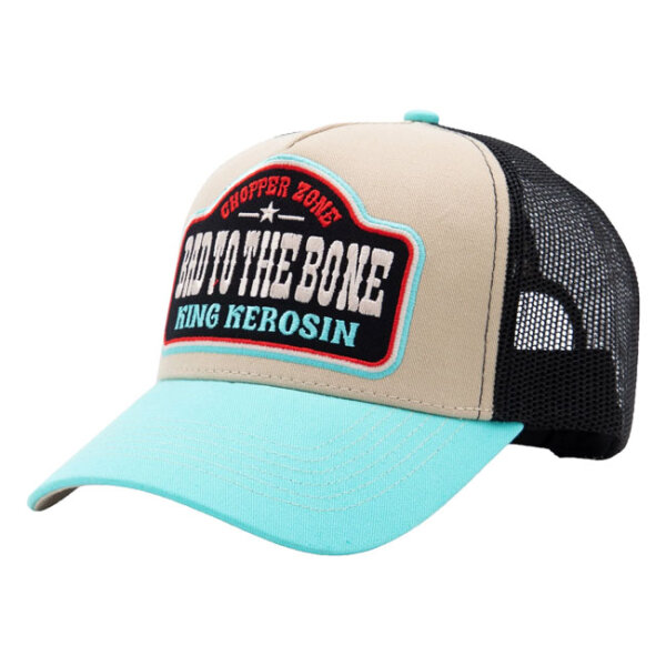 King Kerosin Bad To The Bone Trucker cap turquoise/ecru...