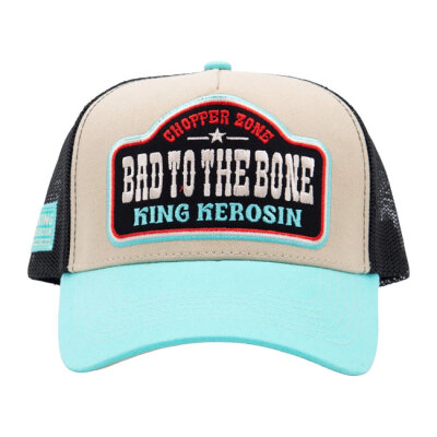 King Kerosin Bad To The Bone Trucker cap turquoise/ecru One size fits most