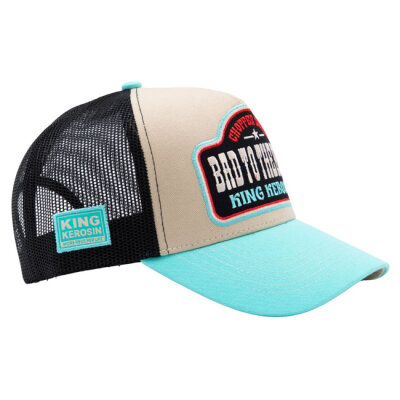 King Kerosin Bad To The Bone Trucker cap turquoise/ecru One size fits most