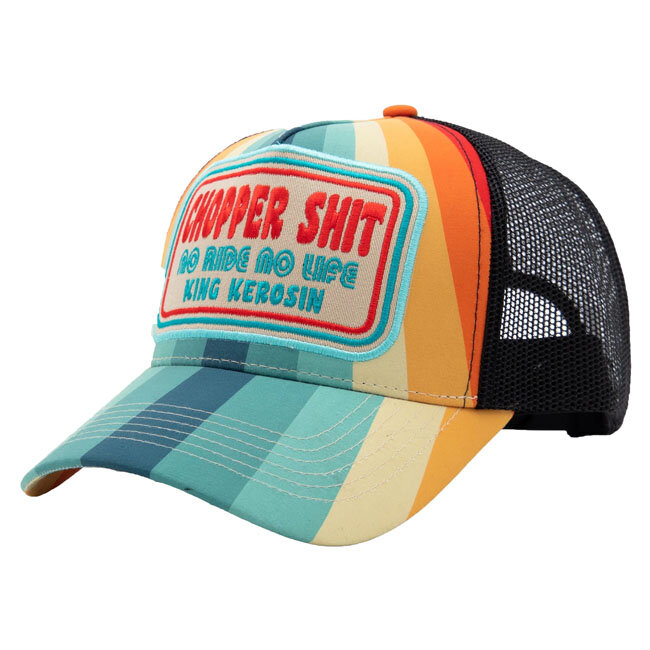 King Kerosin Chopper Shit Trucker cap blue/orange One size fits most