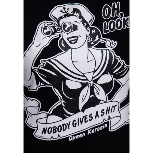 Queen Kerosin Nobody Gives A Shit t-shirt black Size L