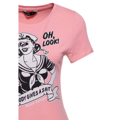 Queen Kerosin Nobody Gives A Shit t-shirt rose Size XL