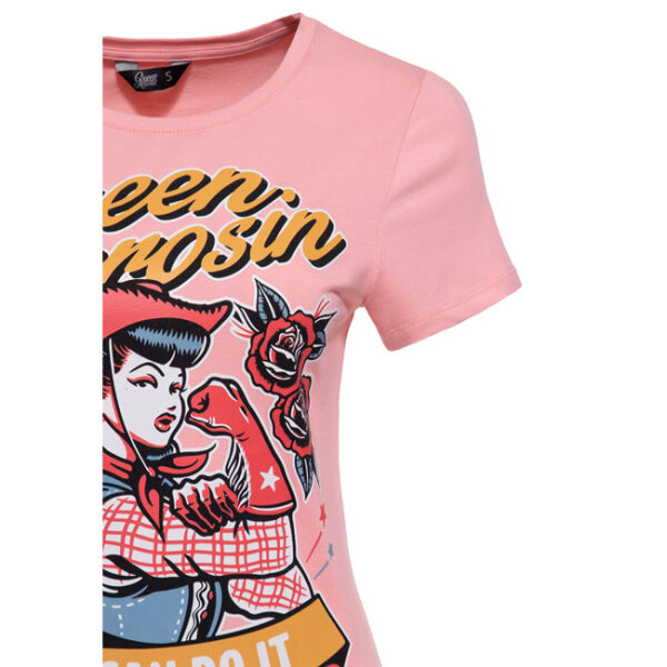 Queen Kerosin We Can Do It t-shirt rose Size M