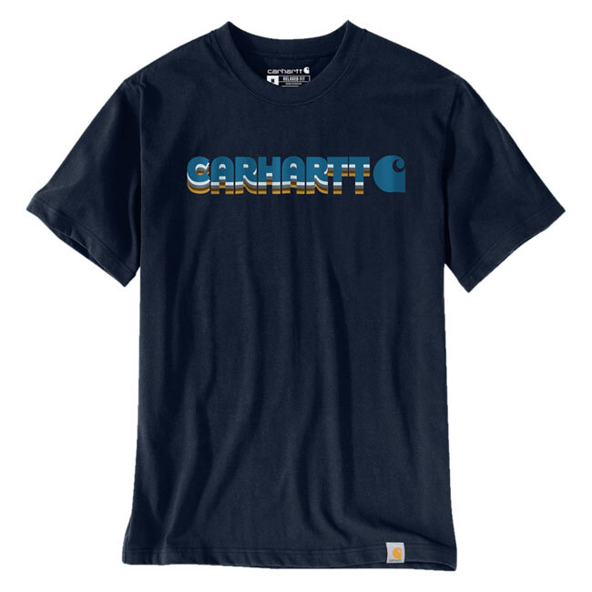 Carhartt Irvine Layered Logo t-shirt navy Size S