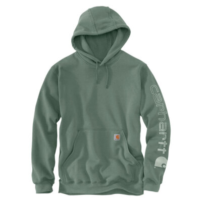 Carhartt Sleeve Logo hoodie green slate Size S