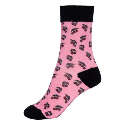 Queen Kerosin Cherries socks rose Size 36-38