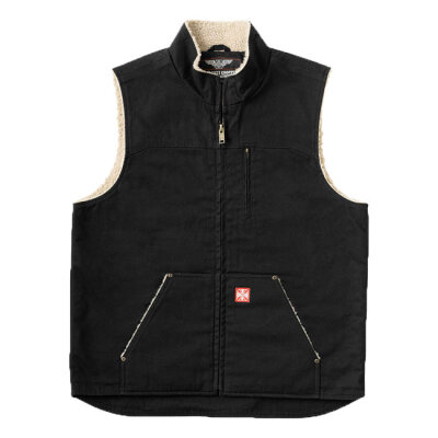 WCC Sherpa Lined Canvas Workvest black Size L