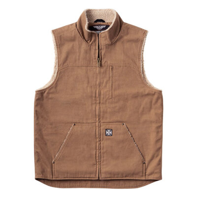 WCC Sherpa Lined Canvas Workvest brown Size S