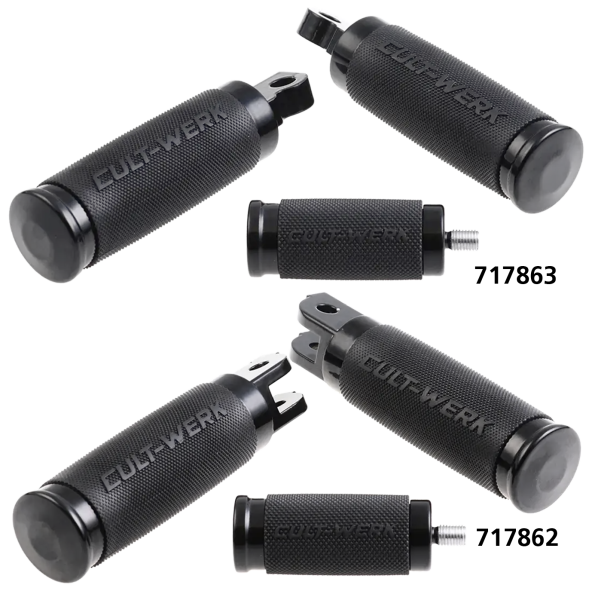 Foot Pegs DR Racing Black STD Male Mount (ES)