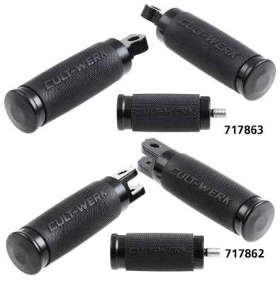 Foot Pegs DR Racing Black STD Male Mount (ES)