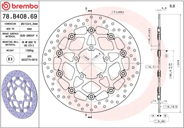 Brake Disc Float Fr
